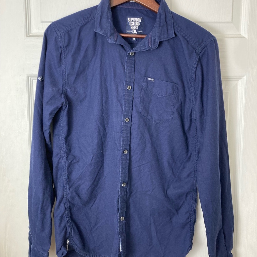 (2) SUPERDRY oxford blue shirt bundle size Medium